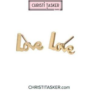 Word To Love | Love Stud Earrings